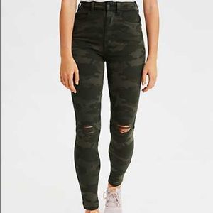 AE camo ripped pants